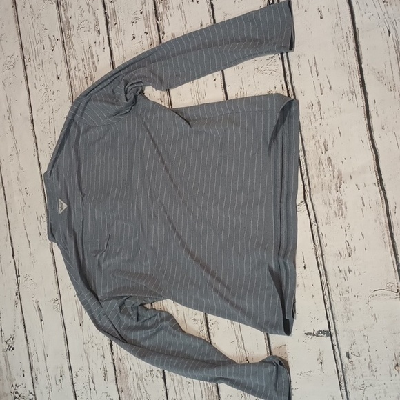 Columbia PFG Men's Heather Blue White Striped 1/4 Zip Long Sleeve Pullover M - Picture 8 of 9